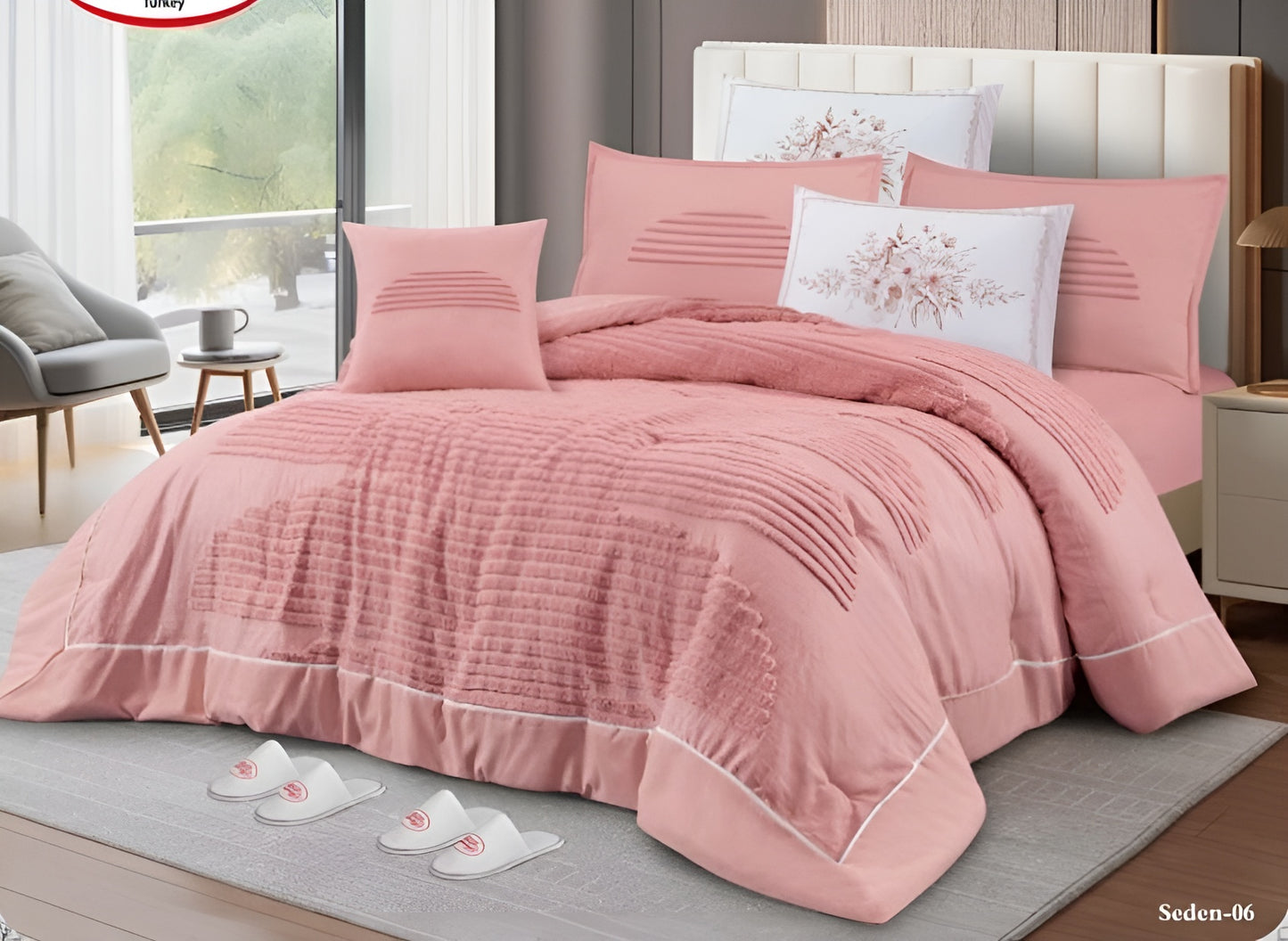 Luxury Linear Wave Tufted Duvet Set