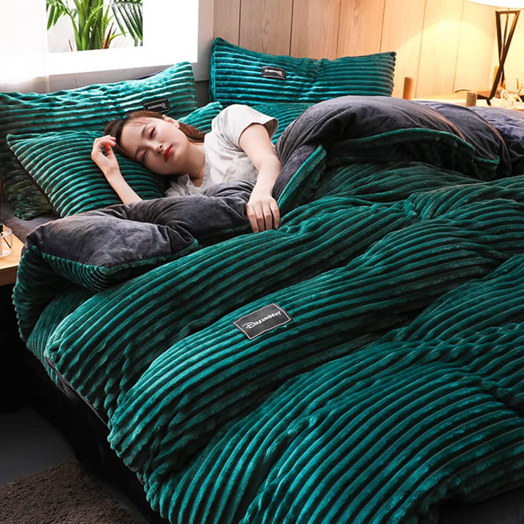 Coral - Velvet Duvet Set