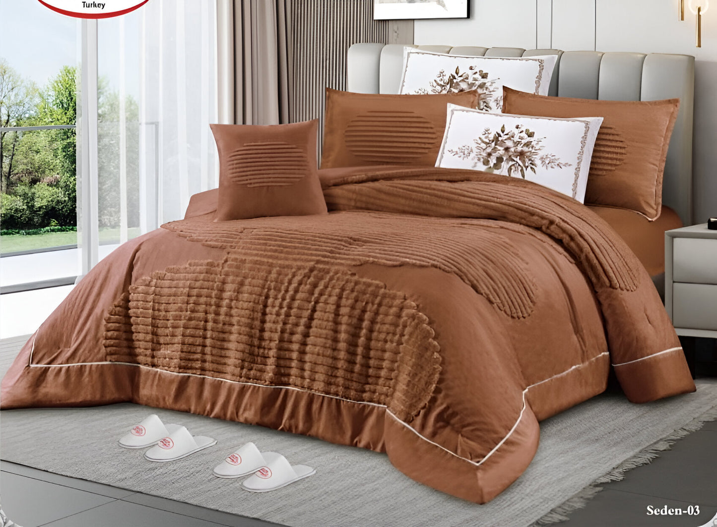 Luxury Linear Wave Tufted Duvet Set