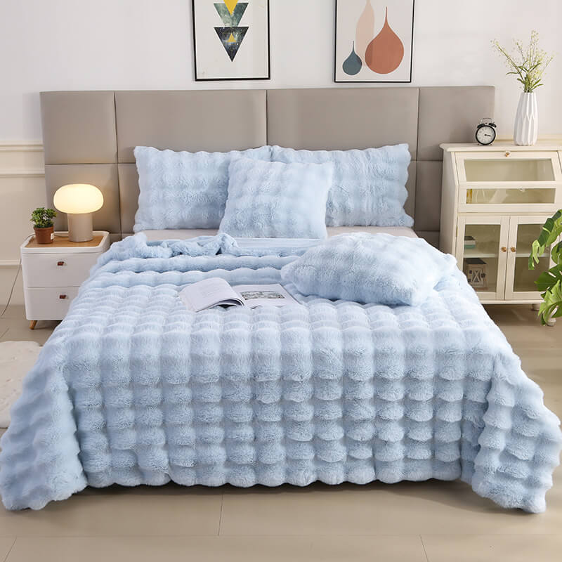 Luxury Rabbit Fur Duvet Set.