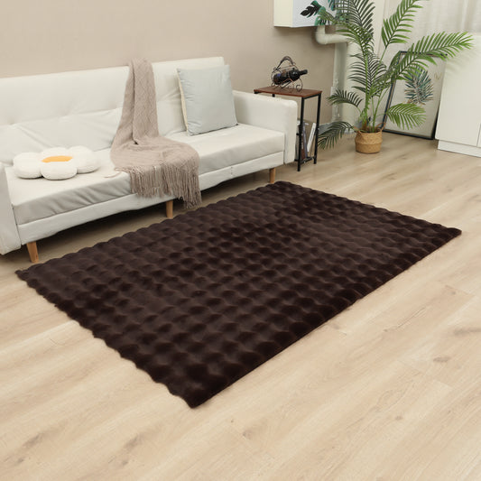 Luxury Rabbit Fur Bed Side Carpet.