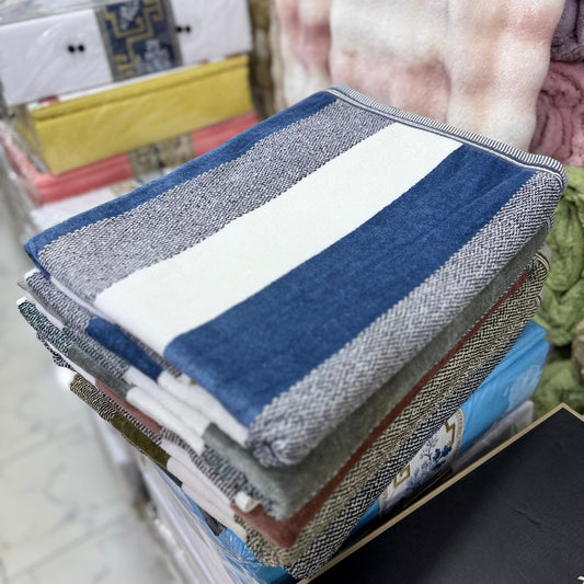 Stripped Velvet Towels