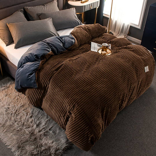 Coral - Velvet Duvet Set