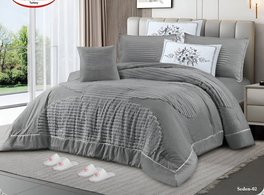 Luxury Linear Wave Tufted Duvet Set