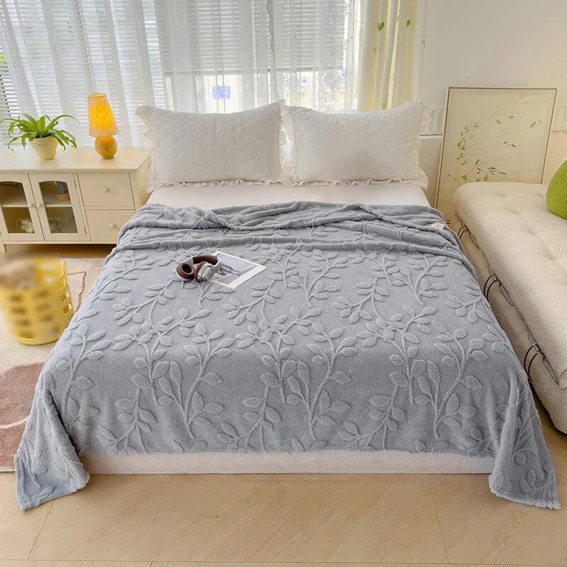 Floral Embossed Fleece Blanket.