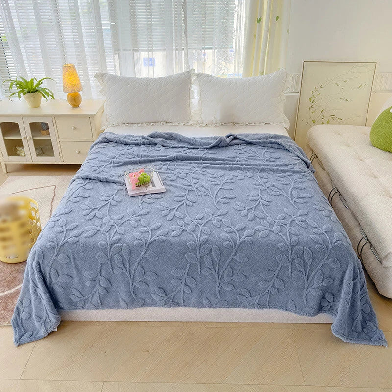 Floral Embossed Fleece Blanket.