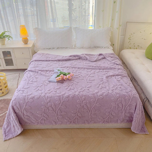 Floral Embossed Fleece Blanket.
